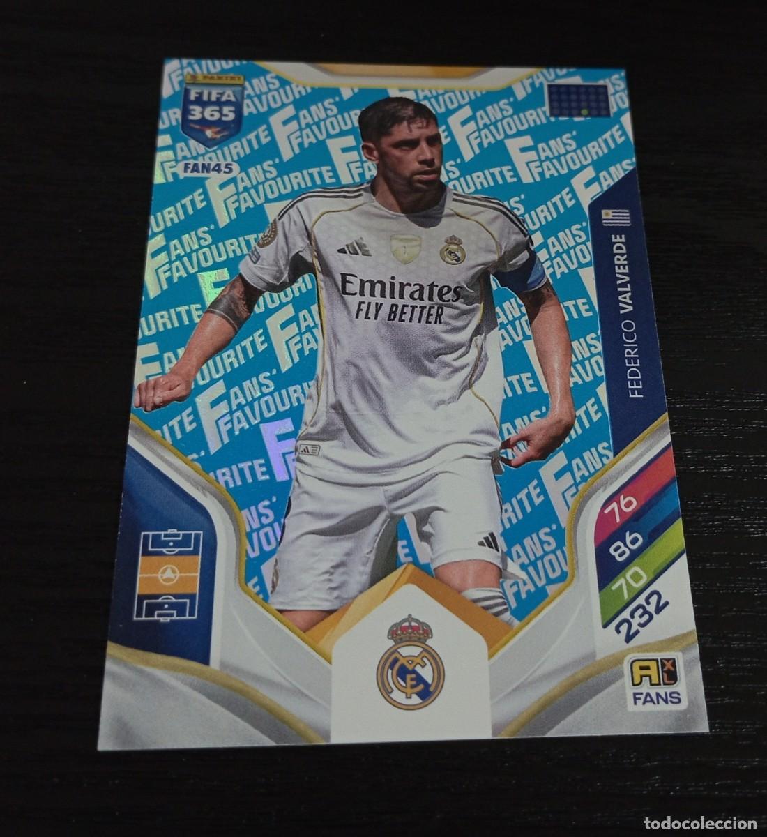 Fu&szlig;ball-Sticker: -PANINI ADRENALYN FIFA 365 2026 : FAN 45 FEDE VALVERDE ( REAL MADRID ) -- FANS FAVOURITE AZUL FAN45
