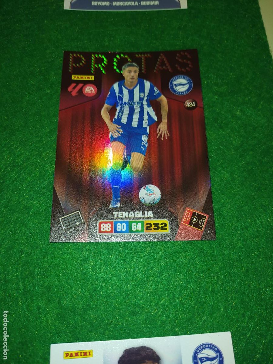 Fu&szlig;ball-Sticker: adrenalyn xl 2025 2026 codigo sin activar protas n&ordm; 424 tenaglia deportivo alaves