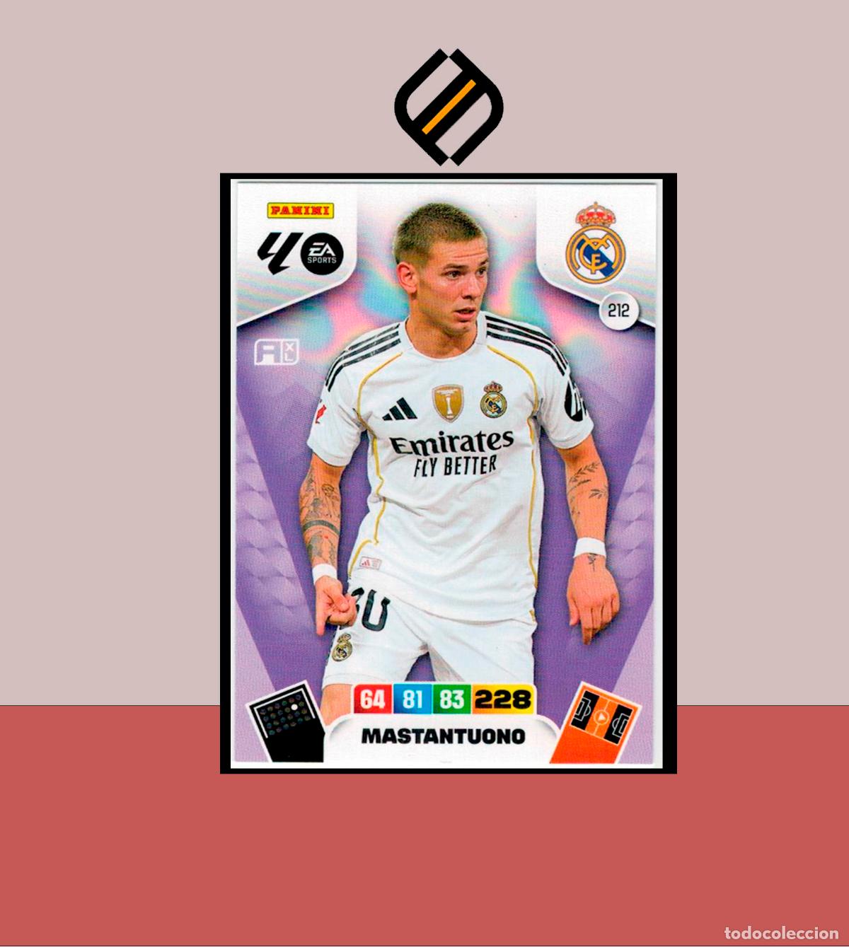 Figurine di Calcio: ADRENALYN XL 2025 2026 PANINI N&ordm; 212 MASTANTUONO REAL MADRID CARD ALBUM COLECCI&Oacute;N LIGA