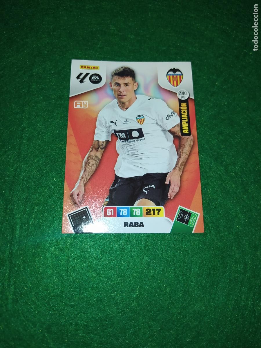 Football Stickers: adrenalyn xl 2025 2026 codigo sin activar AMPLIACI&Oacute;N VALENCIA N&ordm; 340 BIS RABA
