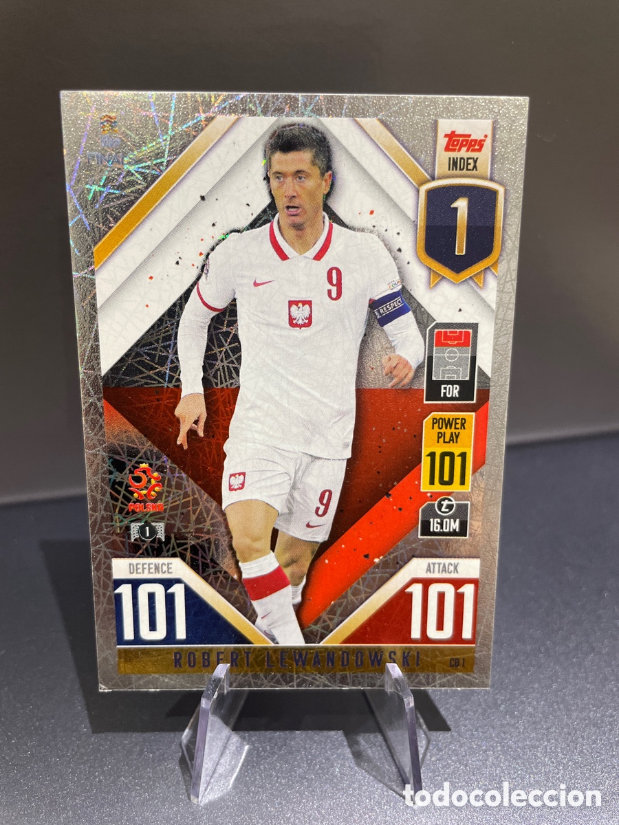 Figurine di Calcio: Lewandowski CD 1 Topps Match Attax Road to Finals UEFA Nations League Polonia