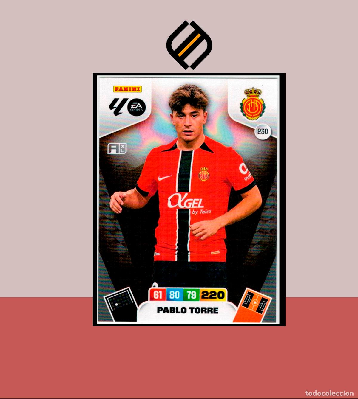 Cromos de f&uacute;tbol: ADRENALYN XL 2025 2026 PANINI N&ordm; 230 PABLO TORRE RCD MALLORCA CARD ALBUM COLECCI&Oacute;N LIGA