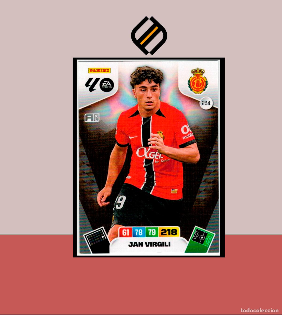 Cromos de f&uacute;tbol: ADRENALYN XL 2025 2026 PANINI N&ordm; 234 JAN VIRGILI RCD MALLORCA CARD ALBUM COLECCI&Oacute;N LIGA