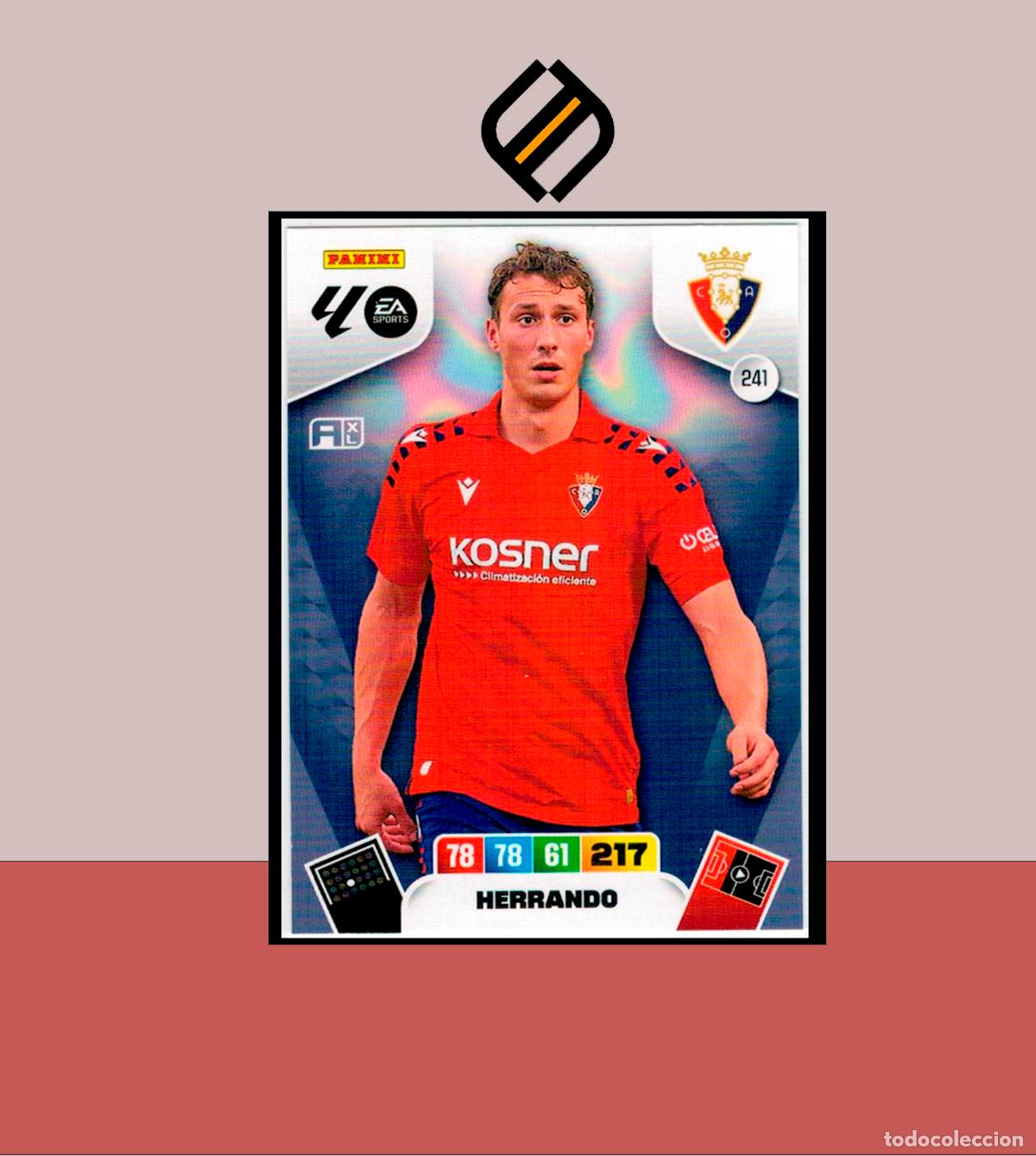 Fu&szlig;ball-Sticker: ADRENALYN XL 2025 2026 PANINI N&ordm; 241 HERRANDO CA OSASUNA CARD ALBUM COLECCI&Oacute;N LIGA