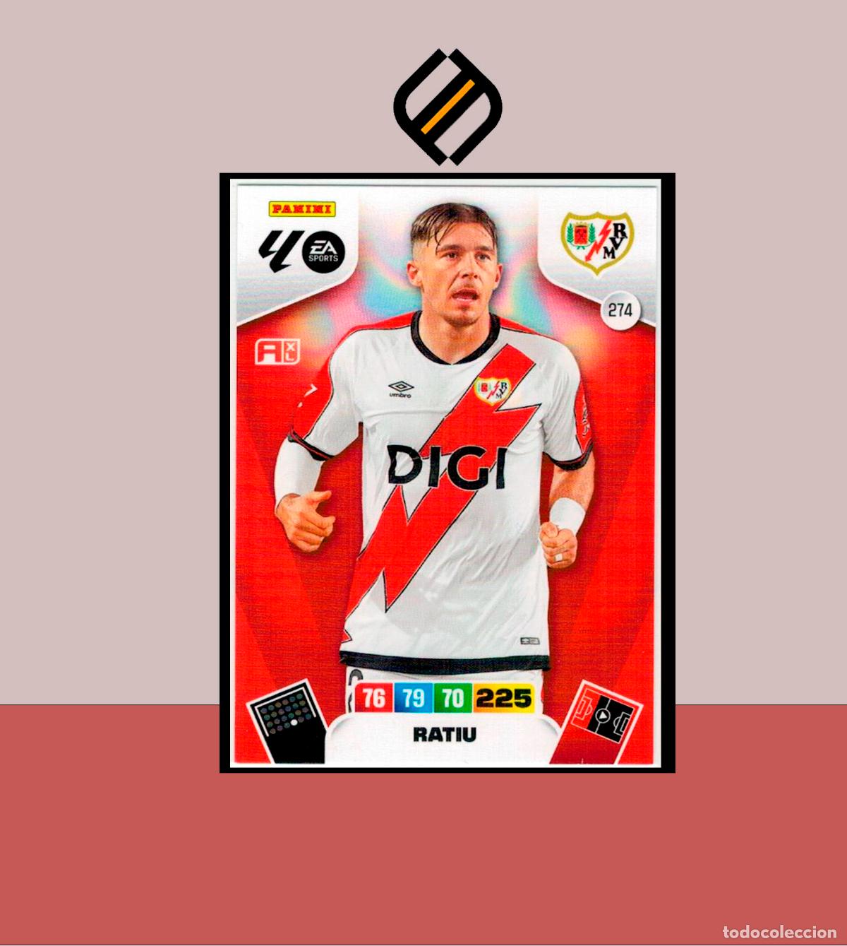 Cromos de F&uacute;tbol: ADRENALYN XL 2025 2026 PANINI N&ordm; 274 RATIU RAYO VALLECANO CARD ALBUM COLECCI&Oacute;N LIGA