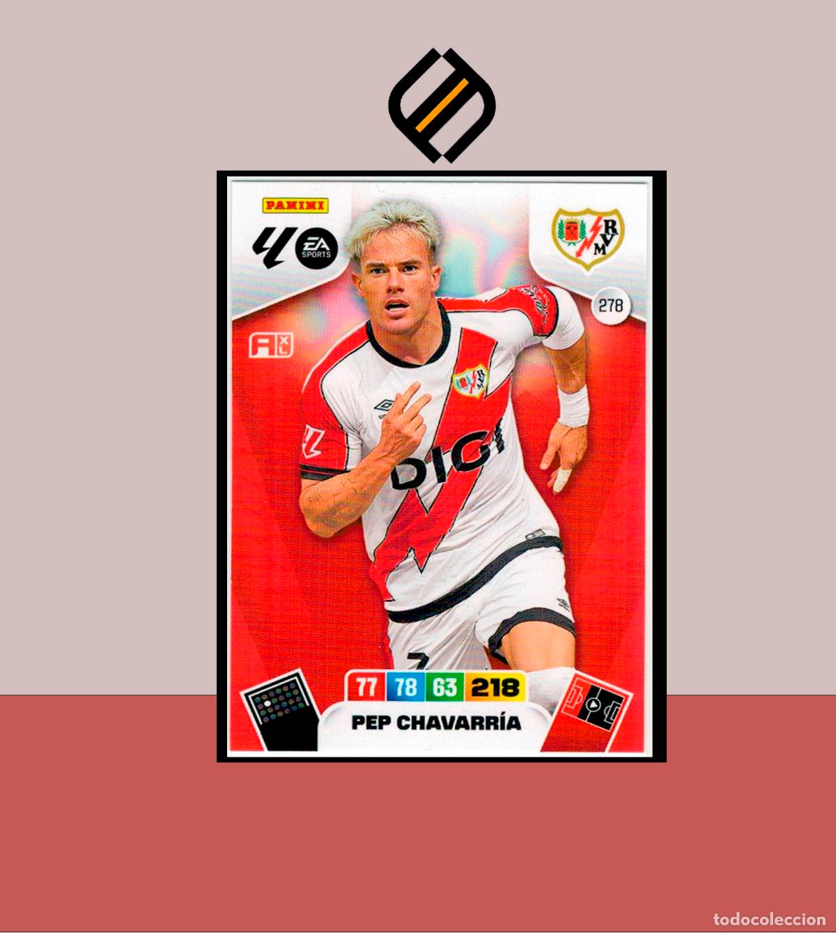 Cromos de F&uacute;tbol: ADRENALYN XL 2025 2026 PANINI N&ordm; 278 PEP CHAVARR&Iacute;A RAYO VALLECANO CARD ALBUM COLECCI&Oacute;N LIGA