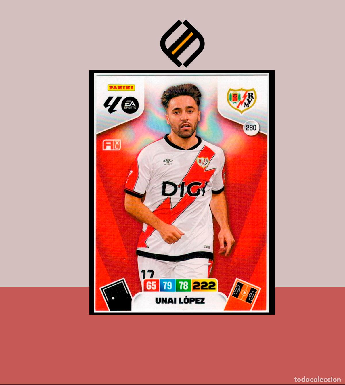 Cromos de F&uacute;tbol: ADRENALYN XL 2025 2026 PANINI N&ordm; 280 UNAI L&Oacute;PEZ RAYO VALLECANO CARD ALBUM COLECCI&Oacute;N LIGA