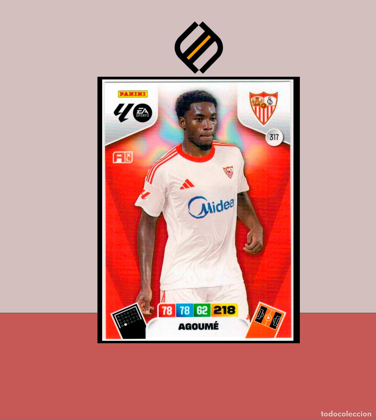 Figurine di Calcio: ADRENALYN XL 2025 2026 PANINI N&ordm; 317 AGOUM&Eacute; SEVILLA CARD ALBUM COLECCI&Oacute;N LIGA