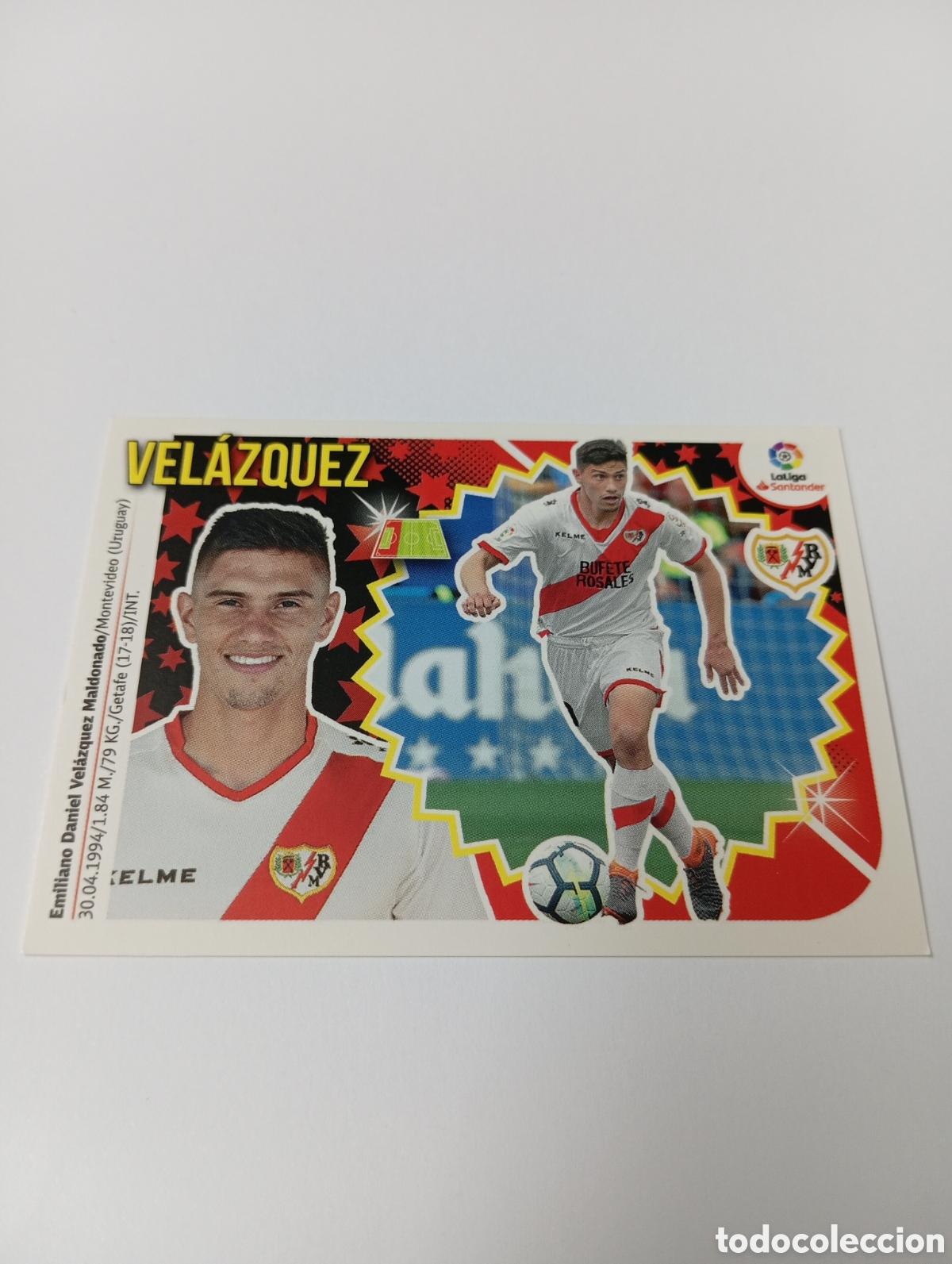 Cromos de F&uacute;tbol: Vel&aacute;zquez 6 Rayo Vallecano liga este 18-19 panini 2018 2019