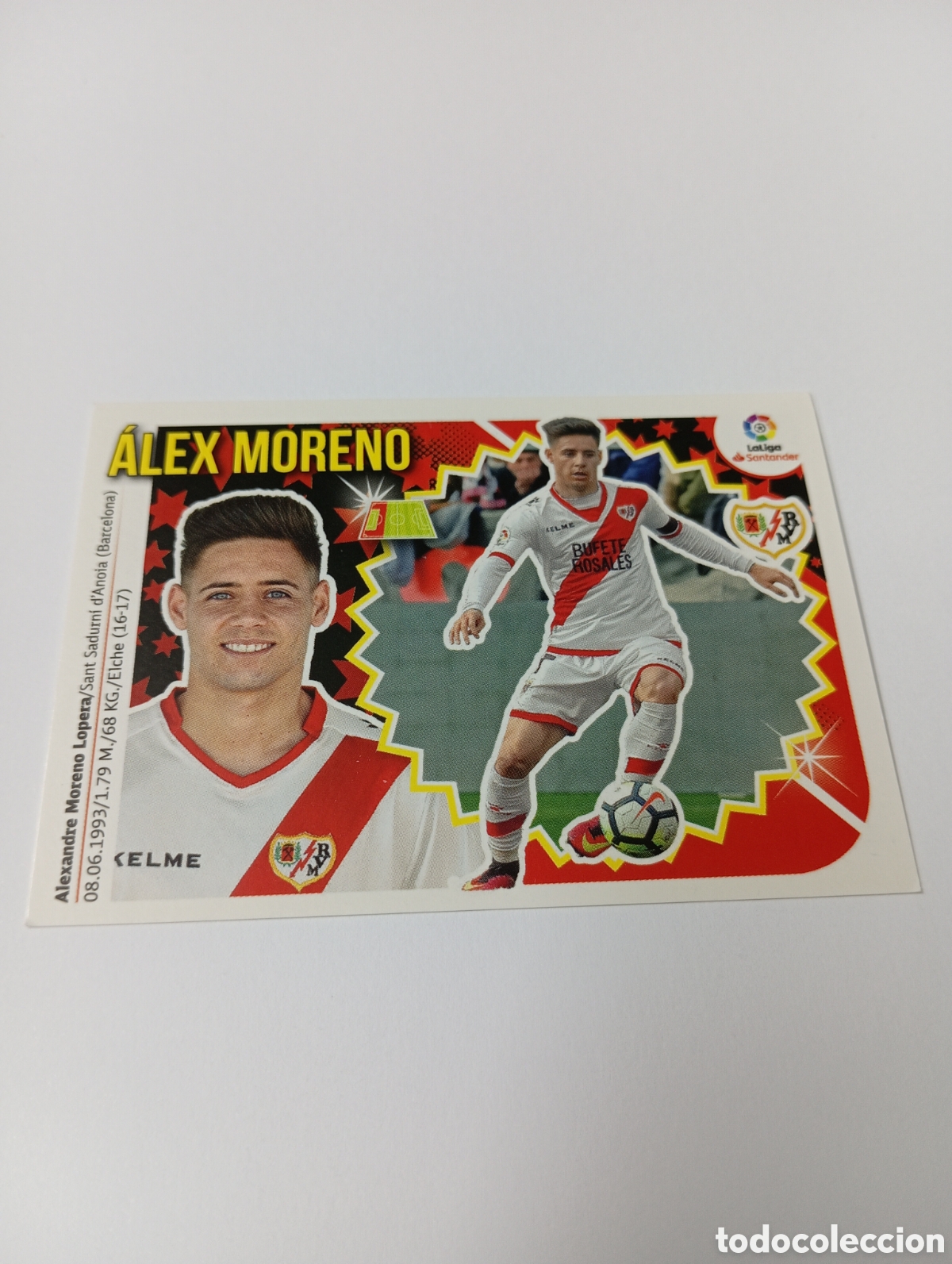 Cromos de F&uacute;tbol: &Aacute;lex Moreno 7 Rayo Vallecano liga este 18-19 panini 2018 2019