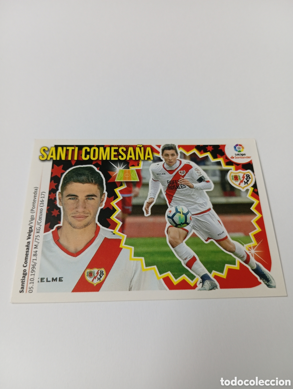 Cromos de F&uacute;tbol: Santi Comesa&ntilde;a 10 Rayo Vallecano liga este 18-19 panini 2018 2019