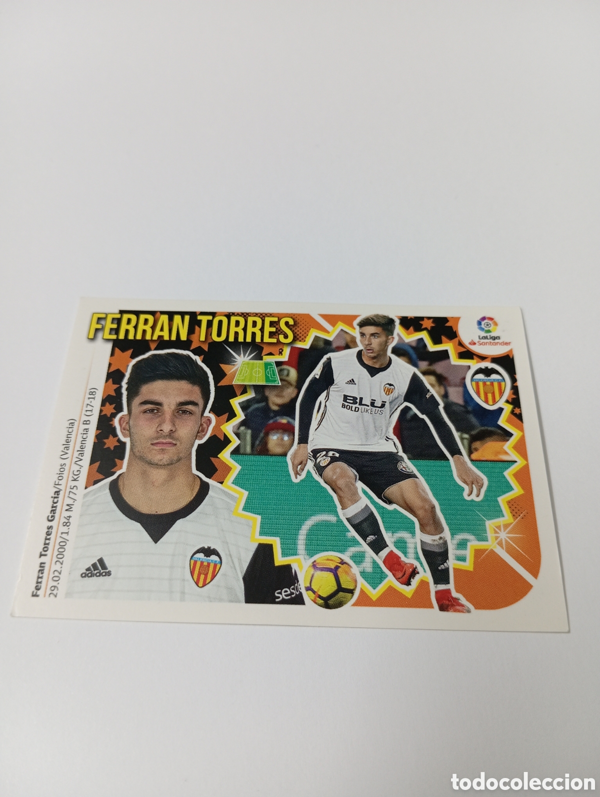 Cartes &agrave; collectionner de Football: Ferran Torres 14 B Valencia liga este 18 19 panini 2018 2019