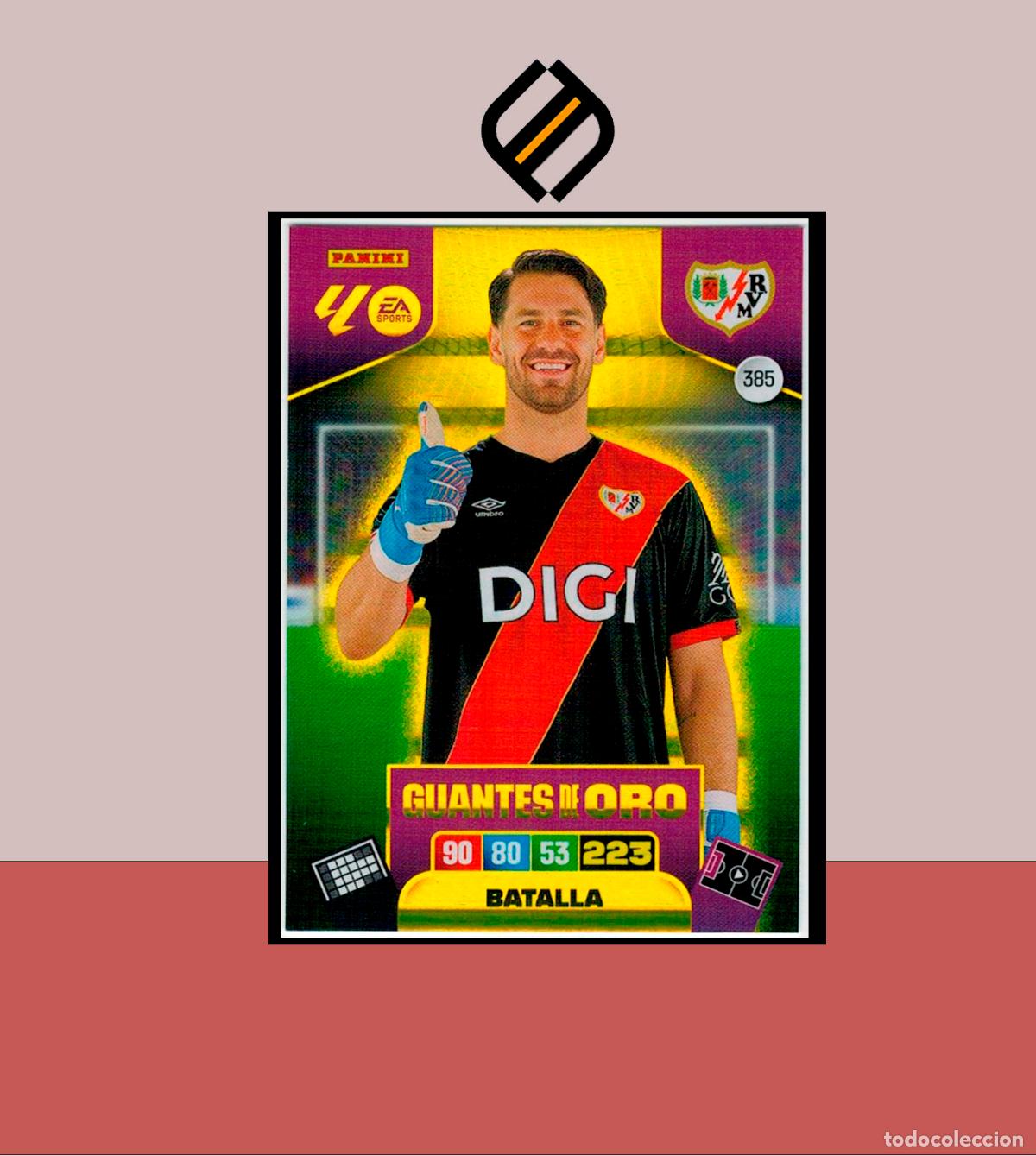 Cromos de F&uacute;tbol: ADRENALYN XL 2025 2026 PANINI N&ordm; 385 BATALLA RAYO VALLECANO GUANTES DE ORO CARD ALBUM LIGA COLECCI&Oacute;N