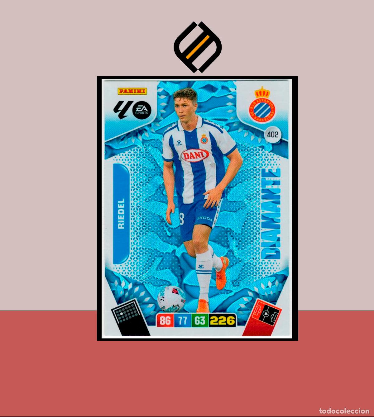 Figurine di Calcio: ADRENALYN XL 2025 2026 PANINI N&ordm; 402 RIEDEL ESPANYOL ESPA&Ntilde;OL DIAMANTE CARD ALBUM LIGA COLECCI&Oacute;N