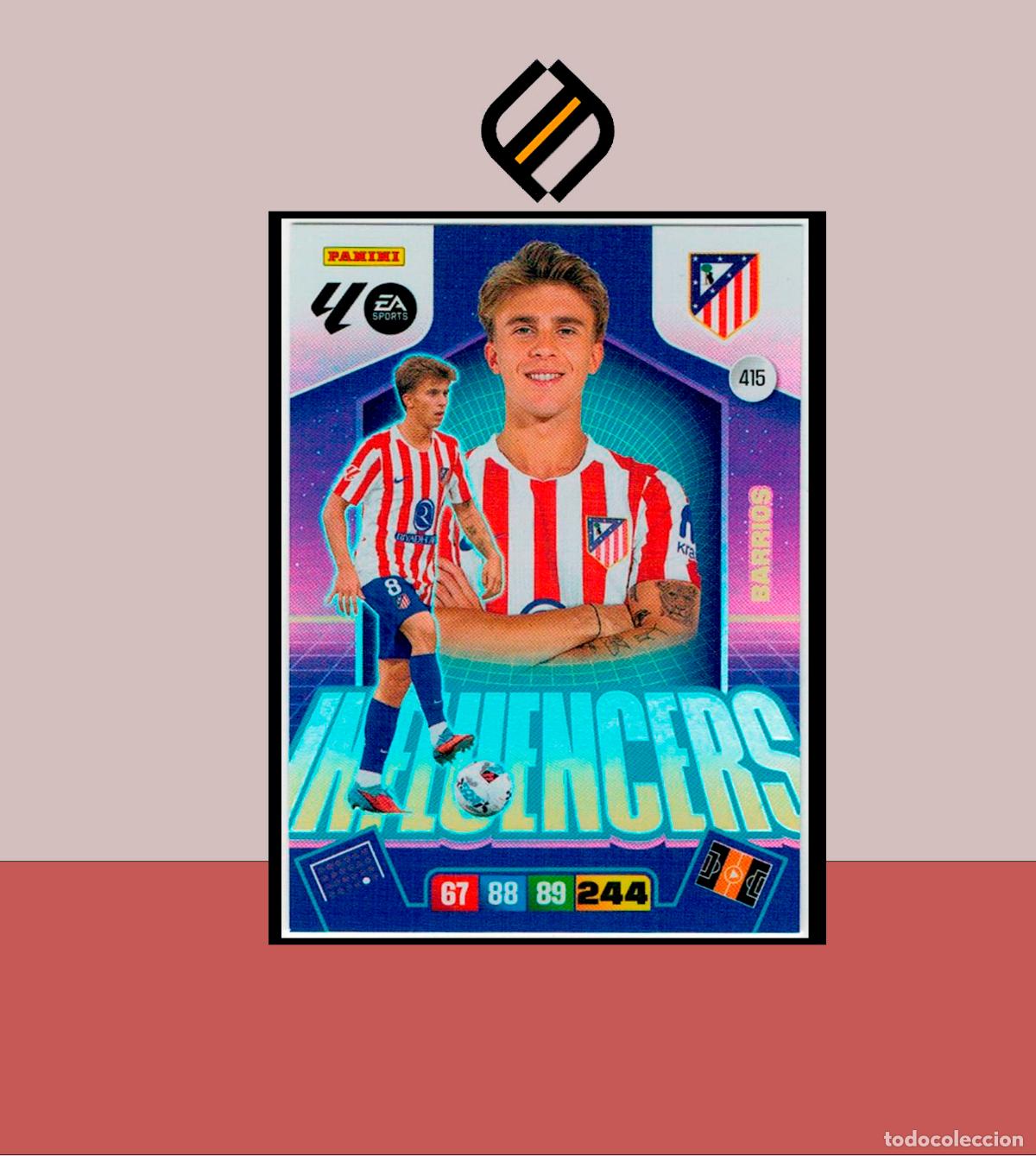 Figurine di Calcio: ADRENALYN XL 2025 2026 PANINI N&ordm; 415 BARRIOS ATL&Eacute;TICO MADRID INFLUENCERS CARD ALBUM LIGA COLECCI&Oacute;N