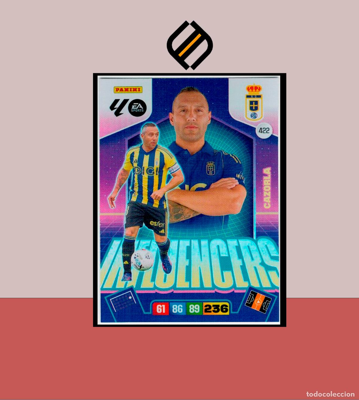 Figurine di Calcio: ADRENALYN XL 2025 2026 PANINI N&ordm; 422 CAZORLA REAL OVIEDO INFLUENCERS CARD ALBUM LIGA COLECCI&Oacute;N