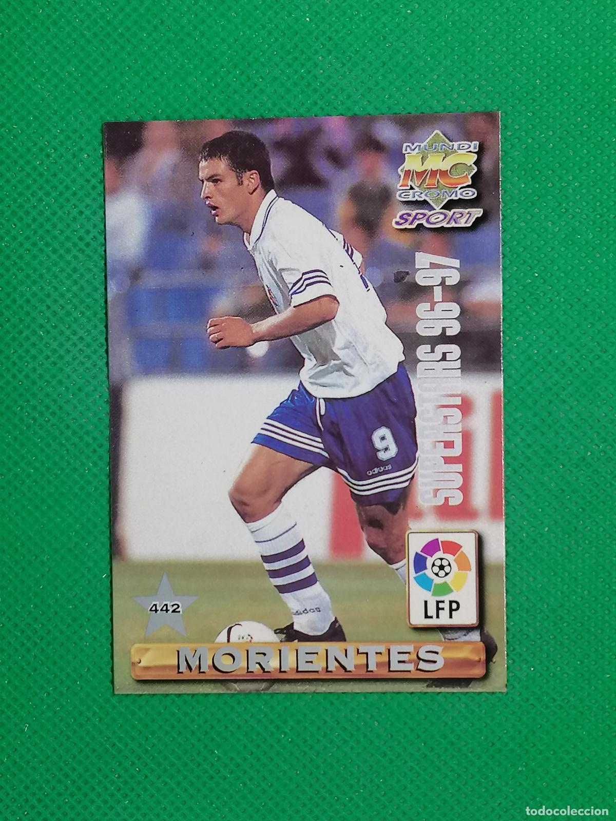 Cromos de F&uacute;tbol: 442 MORIENTES GUSTAVO LOPEZ ZARAGOZA SUPERSTARS 96 97 ⚽ FICHAS LIGA MUNDICROMO 96 97 1996 1997 ⚽