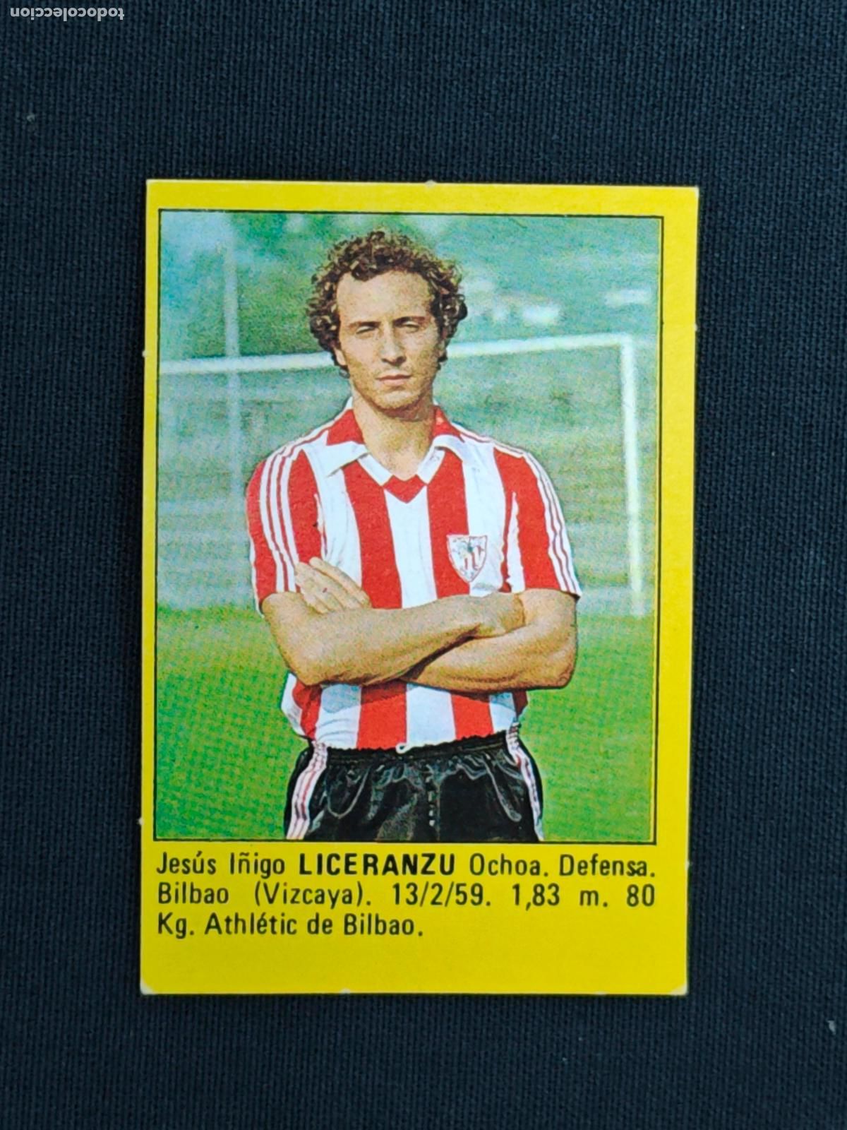 Fu&szlig;ball-Sticker: CROMO SIN PEGAR - LICERANZU - ATHLETIC CLUB DE BILBAO - SUPER FUTBOL 84 - ROLLAN -