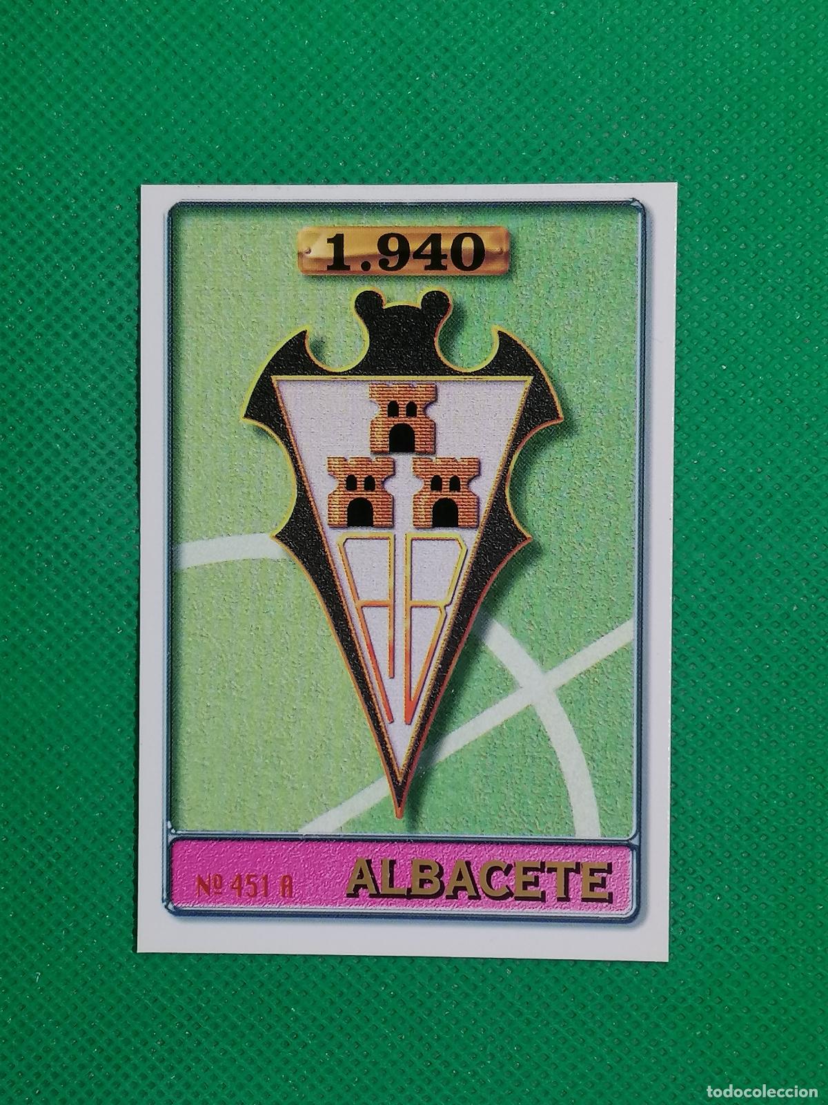 Fu&szlig;ball-Sticker: 451 A B 451A 451B JESUS ESCUDO ALBACETE ⚽ FICHAS LIGA MUNDICROMO 96 97 1996 1997 ⚽