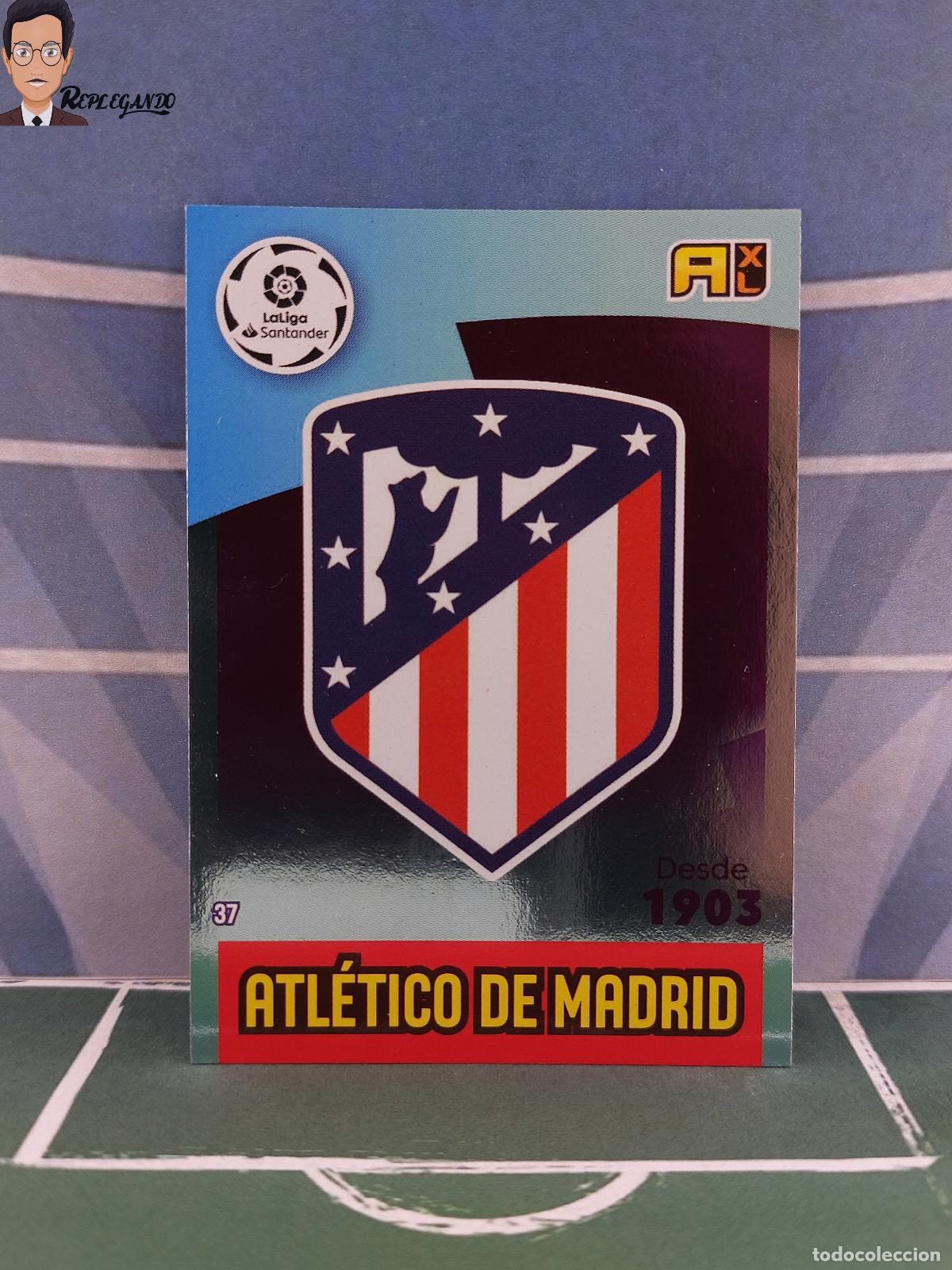 Cromos de f&uacute;tbol: ESCUDO N&ordm; 37 (ATL&Eacute;TICO MADRID) ADRENALYN XL 2020 2021 PANINI 20 21 CARD LIGA TARJETA FICHA CROMO