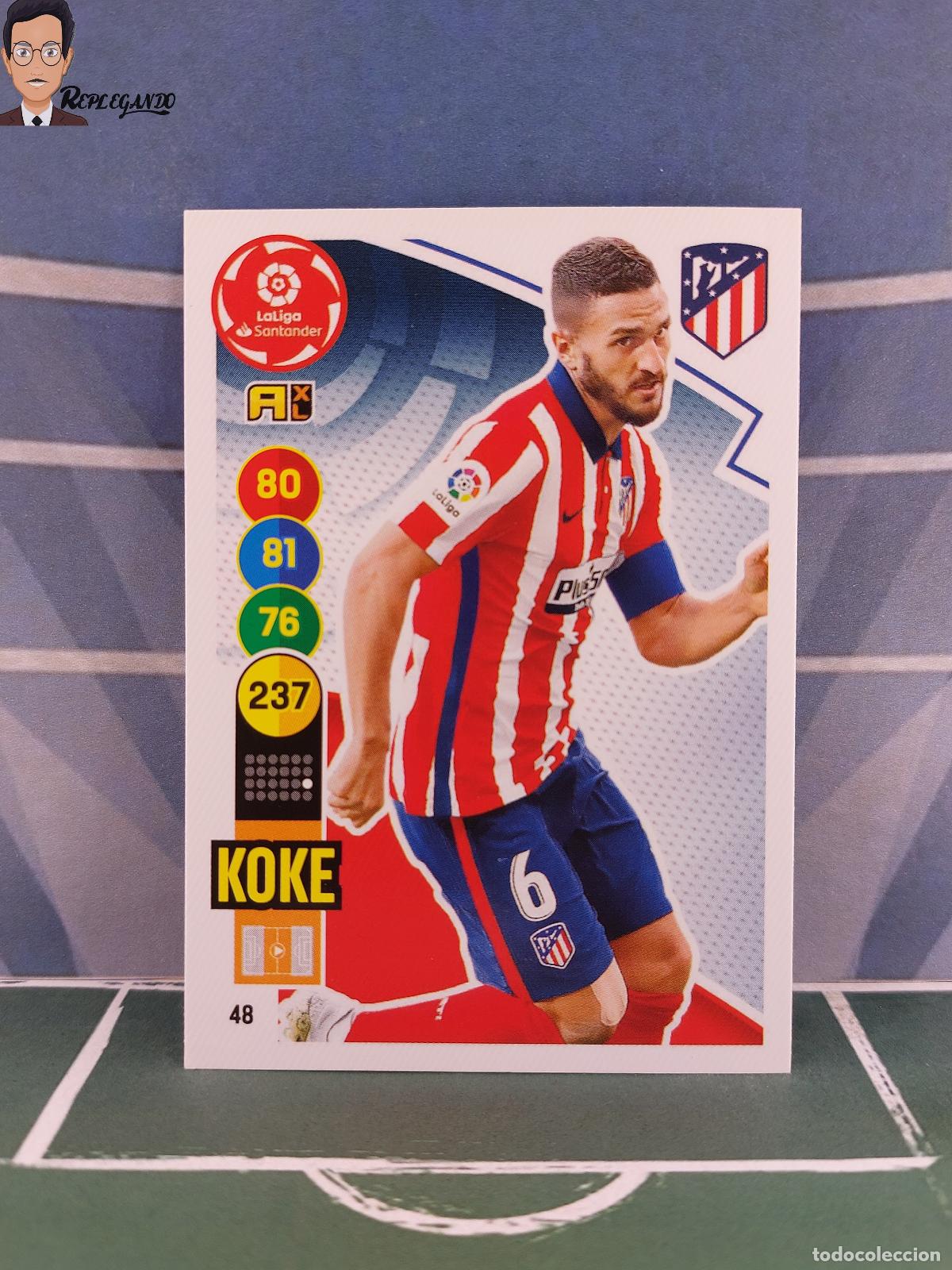 Cromos de Futebol: KOKE N&ordm; 48 (ATL&Eacute;TICO MADRID) ADRENALYN XL 2020 2021 PANINI 20 21 CARD LIGA TARJETA FICHA CROMO