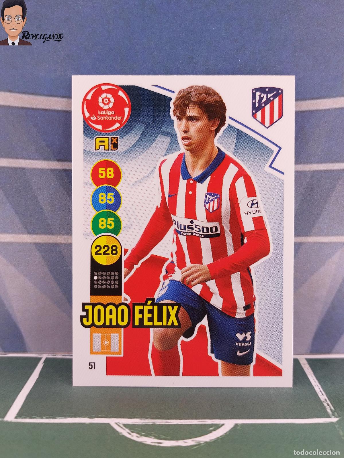 Cromos de f&uacute;tbol: JOAO FELIX N&ordm; 51 (ATL&Eacute;TICO MADRID) ADRENALYN XL 2020 2021 PANINI 20 21 CARD LIGA TARJETA FICHA