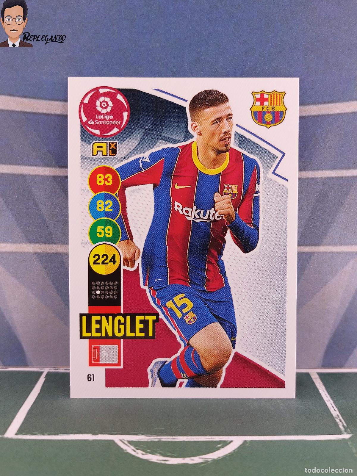 Fu&szlig;ball-Sticker: LENGLET N&ordm; 61 (F.C. BARCELONA) ADRENALYN XL 2020 2021 PANINI 20 21 CARD LIGA TARJETA FICHA CROMO