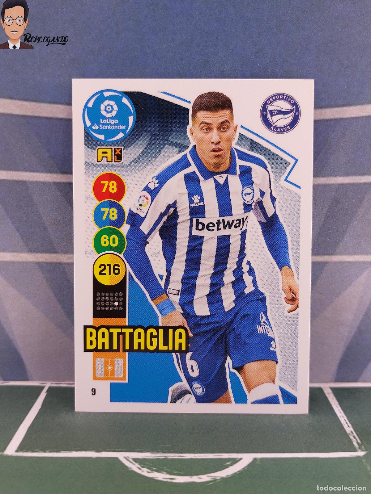 Fu&szlig;ball-Sticker: BATTAGLIA N&ordm; 9 (ALAV&Eacute;S) ADRENALYN XL 2020 2021 PANINI 20 21 CARD LIGA TARJETA FICHA CROMO