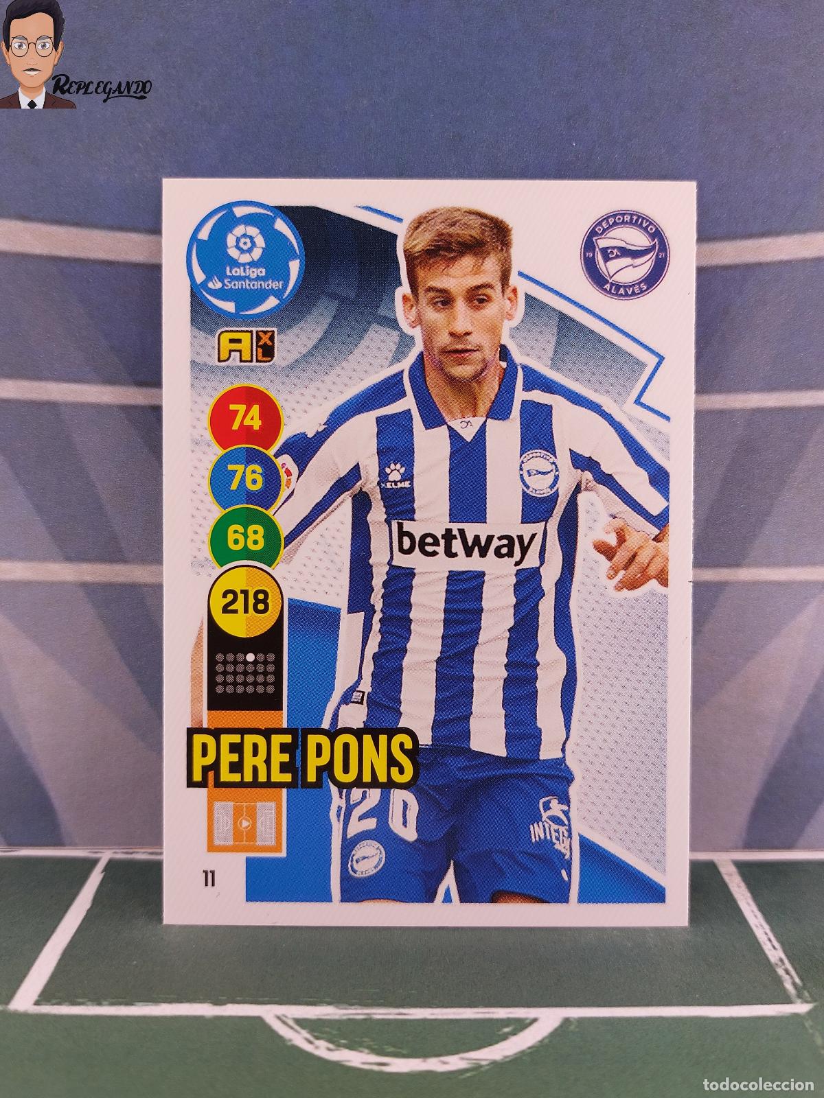 Football Stickers: PERE PONS N&ordm; 11 (ALAV&Eacute;S) ADRENALYN XL 2020 2021 PANINI 20 21 CARD LIGA TARJETA FICHA CROMO