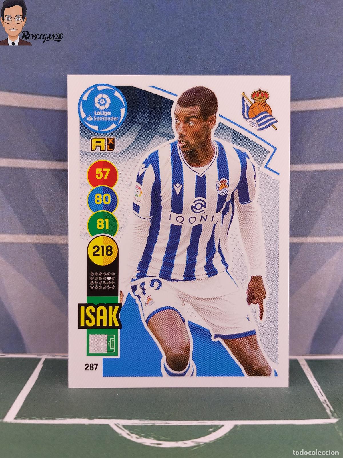 Cromos de f&uacute;tbol: ISAK N&ordm; 287 (REAL SOCIEDAD) ADRENALYN XL 2020 2021 PANINI 20 21 CARD LIGA TARJETA FICHA CROMO