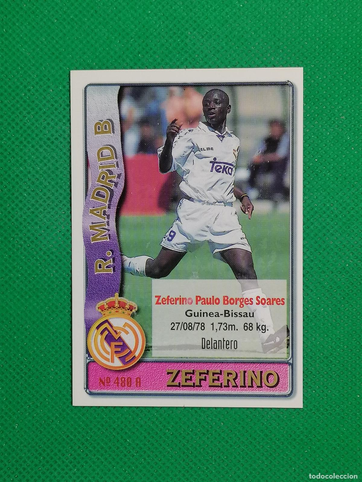 Fu&szlig;ball-Sticker: 480 A B 480A 480B ZEFERINO ISMAEL REAL MADRID B ⚽ FICHAS LIGA MUNDICROMO 96 97 1996 1997 ⚽