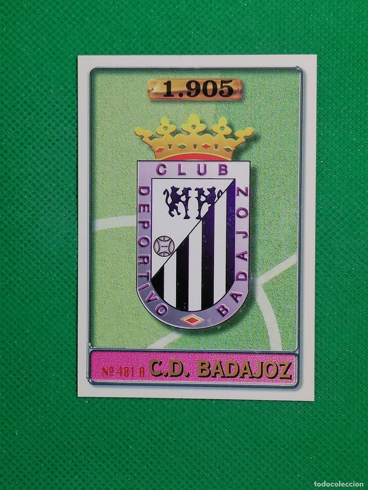 Fu&szlig;ball-Sticker: 481 A B 481A 481B ESCUDO JOSE MARIA BADAJOZ ⚽ FICHAS LIGA MUNDICROMO 96 97 1996 1997 ⚽