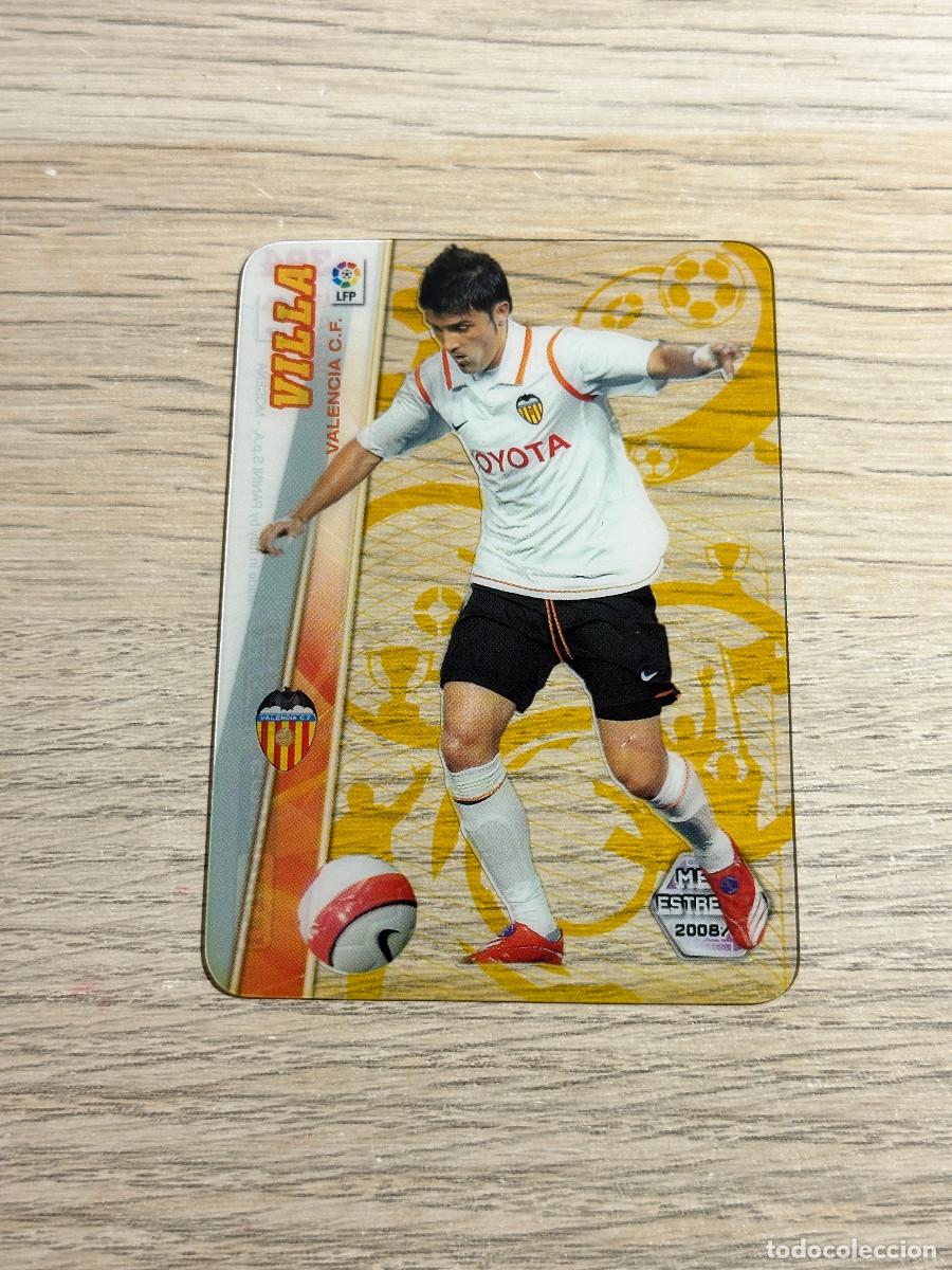 Cromos de F&uacute;tbol: 394 VILLA MEGA ESTRELLAS ULTRA CARDS VALENCIA MEGACRACKS LIGA 2008 2009 PANINI 08 09