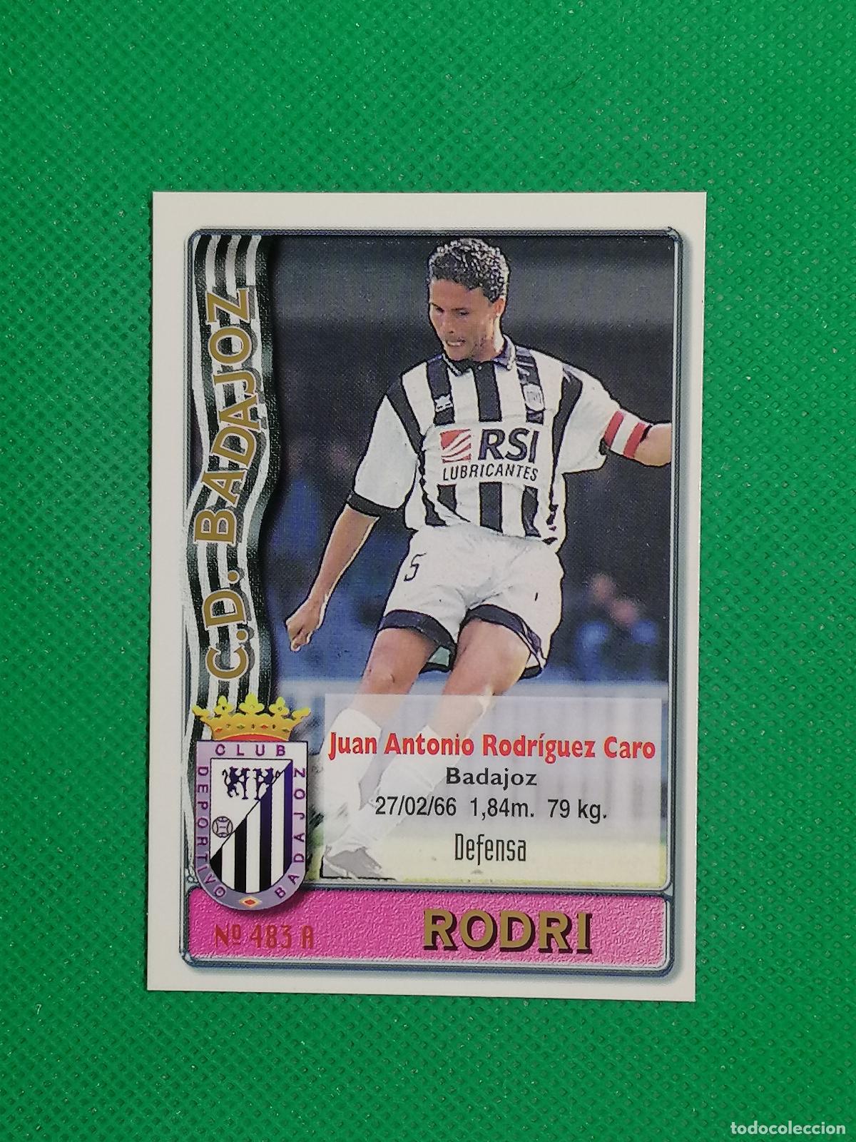 Fu&szlig;ball-Sticker: 483 A B 483A 483B RODRI PATRI BADAJOZ ⚽ FICHAS LIGA MUNDICROMO 96 97 1996 1997 ⚽