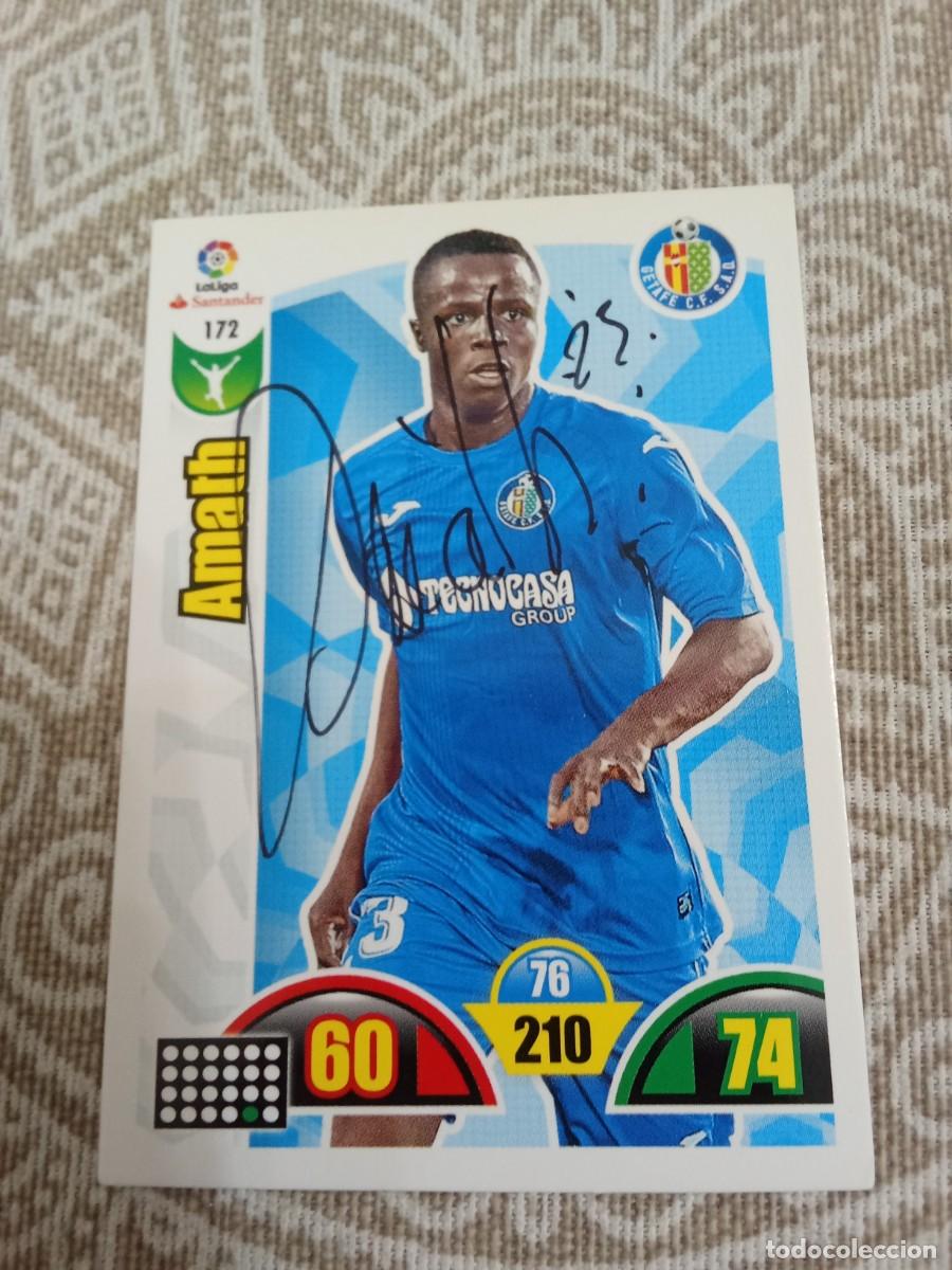 Cromos de f&uacute;tbol: Cromo firmado amath Getafe - Foto 1