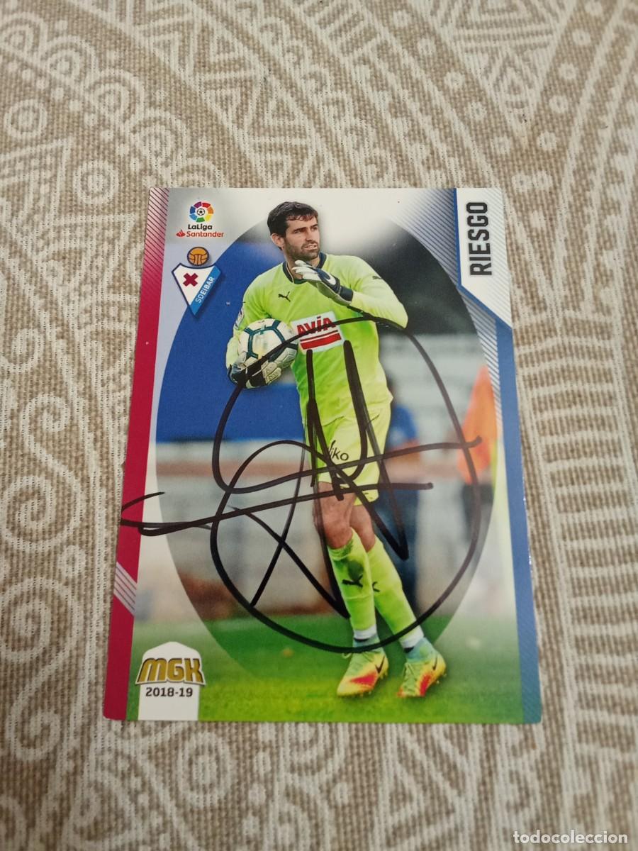 Cromos de f&uacute;tbol: Cromo firmado riesgo Eibar - Foto 1