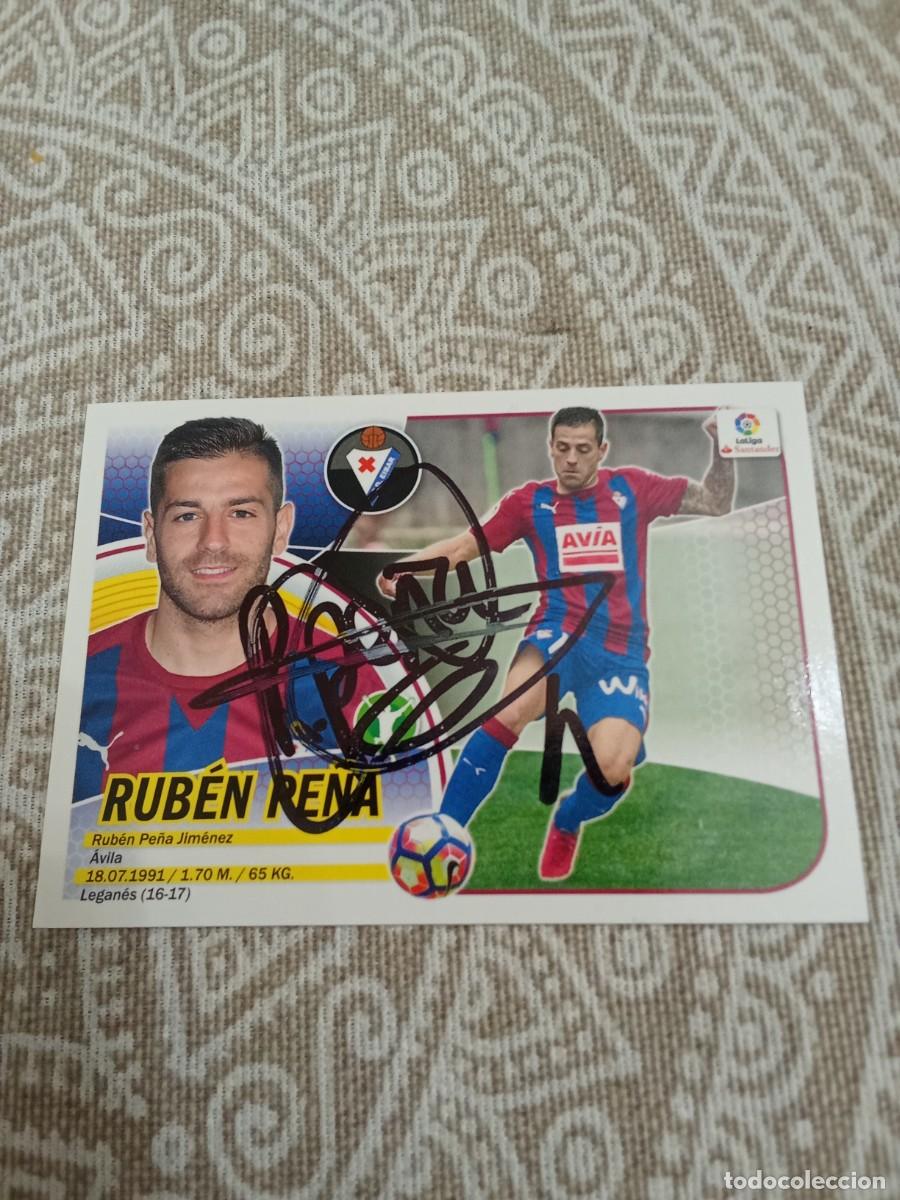 Fu&szlig;ball-Sticker: Cromo firmado Rub&eacute;n pe&ntilde;a eibar