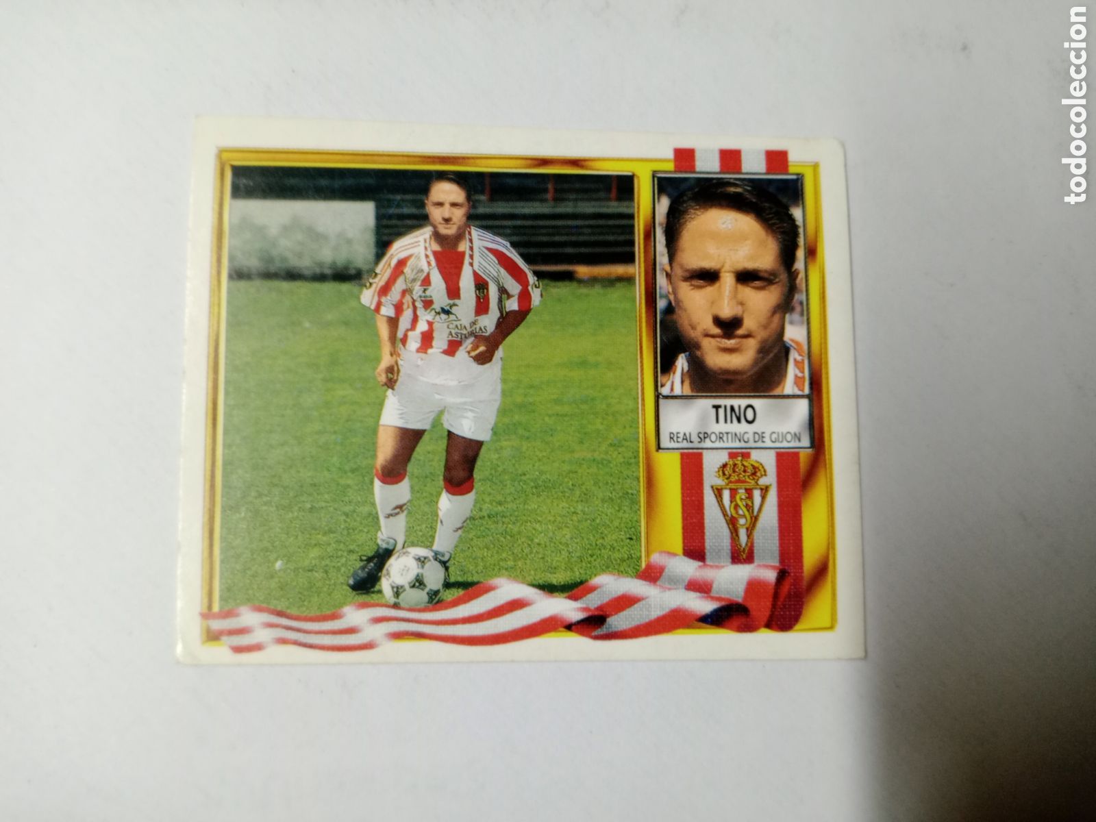 Football Stickers: 1995 1996 95 96 ESTE CROMO NUNCA PEGADO EN BUEN ESTADO SPORTING GIJON TINO COLOCA