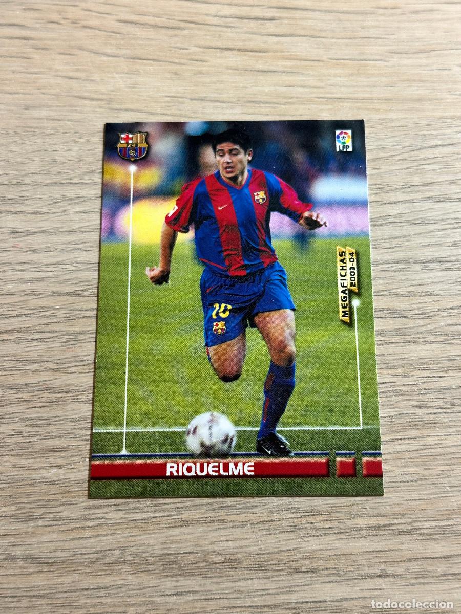 Cromos de F&uacute;tbol: RIQUELME n&ordm; 68 FC BARCELONA MEGAFICHAS 2003 2004 PANINI 03 04