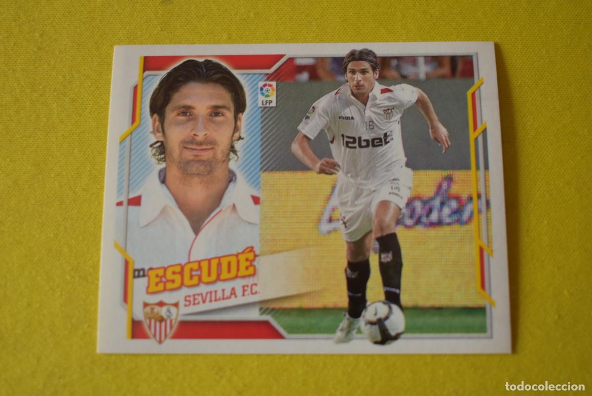 Figurine di Calcio: Cromo Liga 2010 2011. 10 11. Escud&eacute;. Sevilla. N &ordm; 4. Colecciones ESTE. Sin pegar