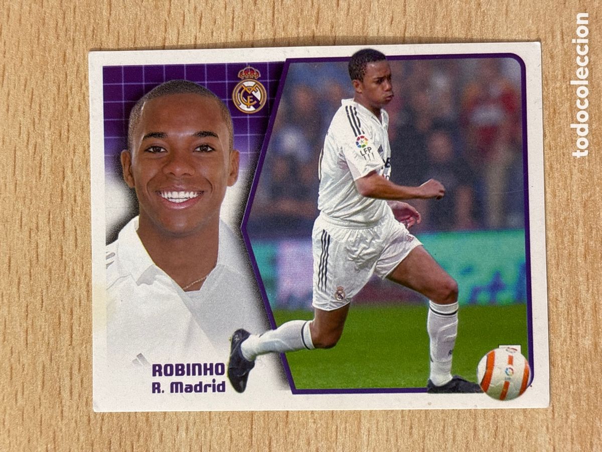 Cromos de F&uacute;tbol: Robinho Real Madrid Fichaje 24 versi&oacute;n Ediciones Este 2005-06 sin pegar