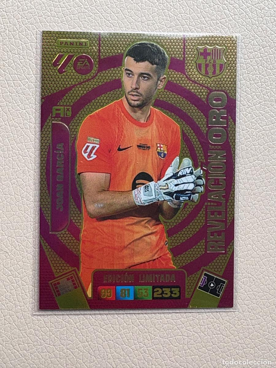 Fu&szlig;ball-Sticker: 16. CROMO ADRENALYN 2025-26 25-26 LIMITADA JOAN GARCIA PREMIUM ORO BARCELONA ( c&oacute;digo sin activar