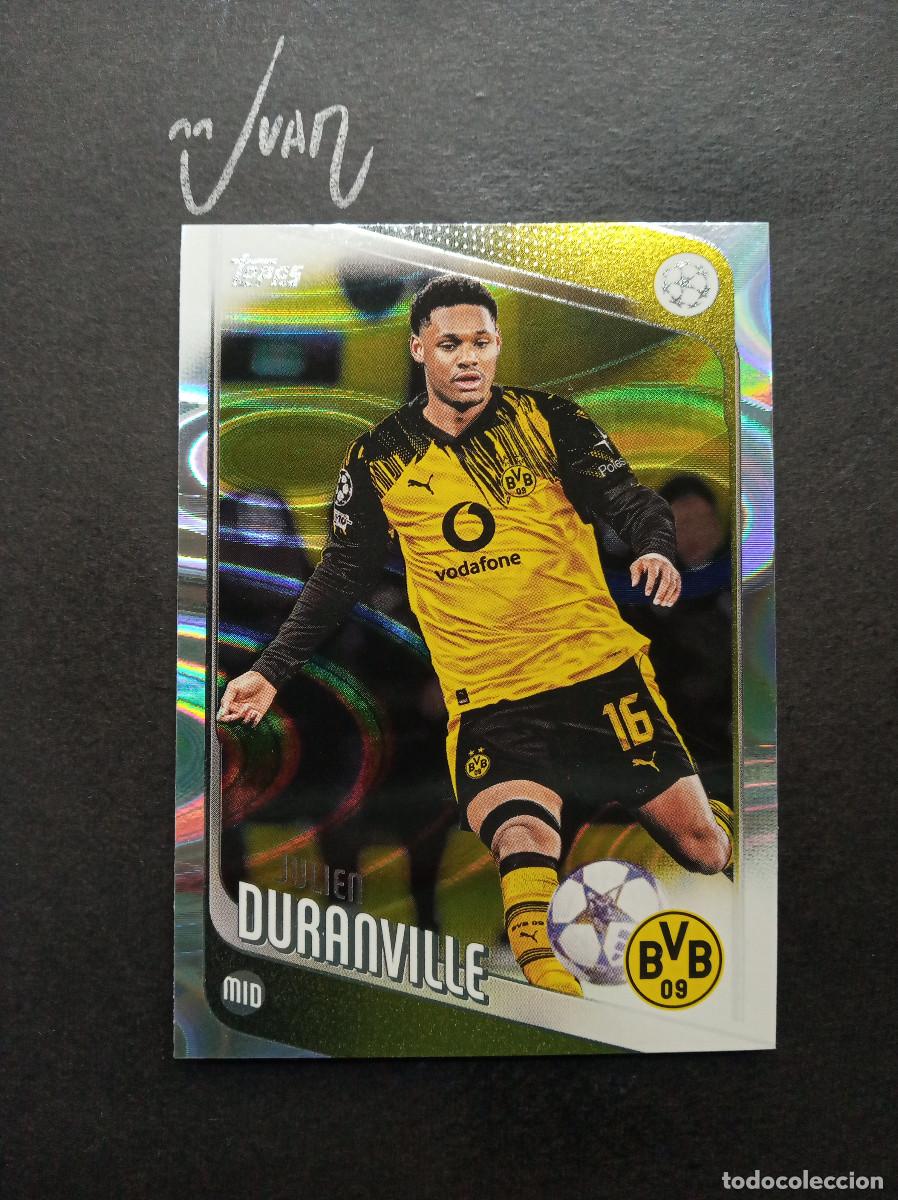 Cromos de F&uacute;tbol: N&ordm; 25 RAINDROPS DURANVILLE BORUSSIA DORTMUND ⚽ TOPPS &reg; FLAGSHIP UCC UEFA 2025 2026 25 26 NUEVO