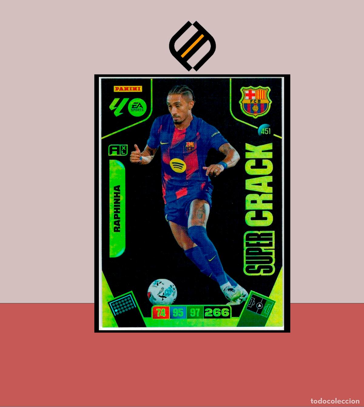 Cromos de f&uacute;tbol: ADRENALYN XL 2025 2026 PANINI N&ordm; 451 RAPHINHA BARCELONA BAR&Ccedil;A SUPER CRACKS CARD ALBUM LIGA