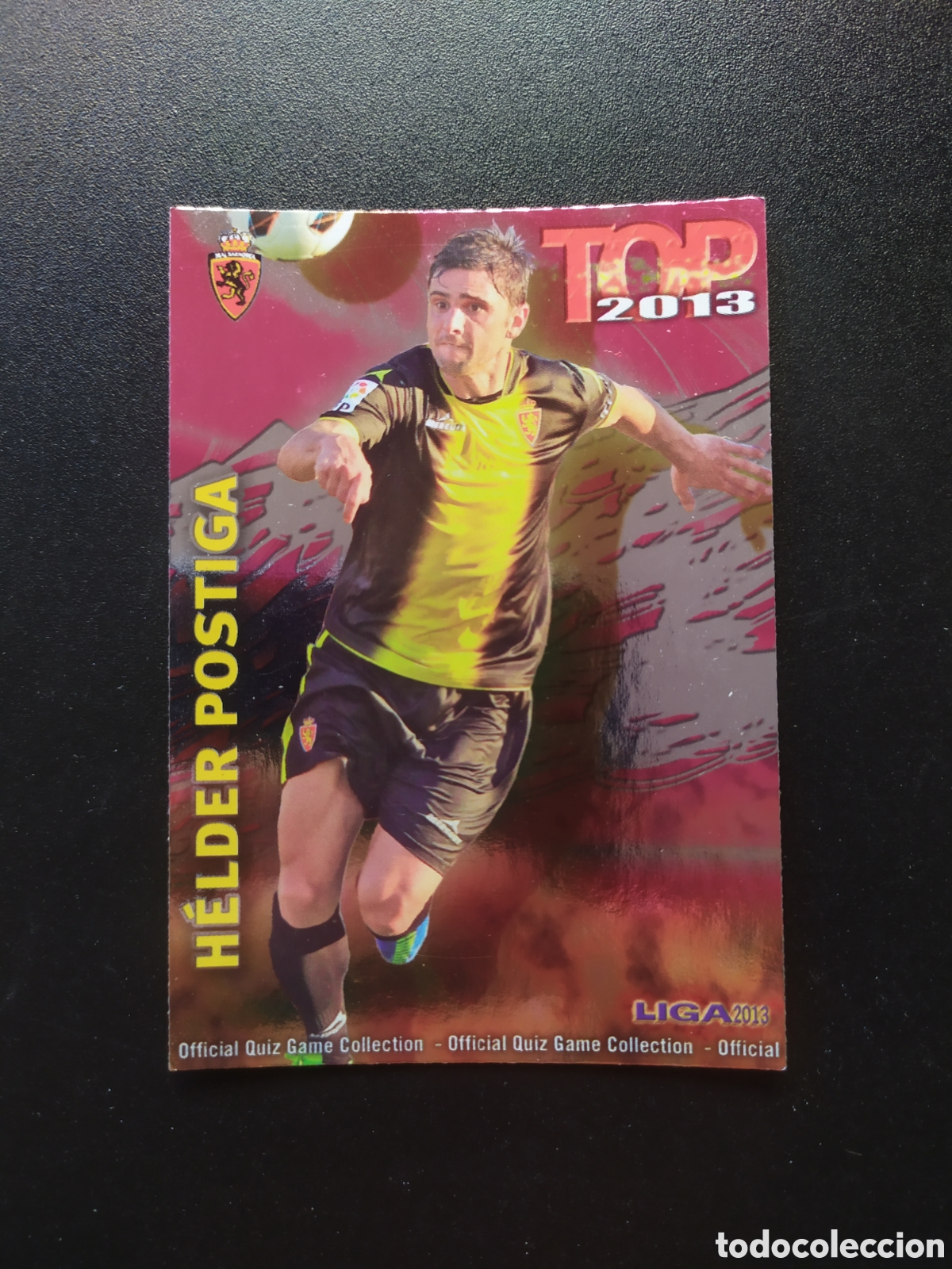 Cromos de F&uacute;tbol: Mundicromo fichas Liga 2012 2013 12 13 Helder Postiga top brillo fucsia n&deg; 635 Real Zaragoza