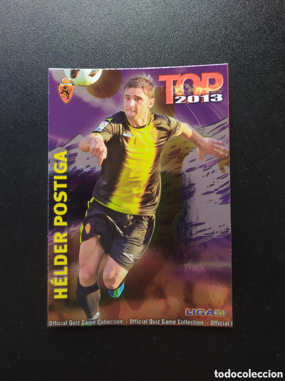 Cromos de F&uacute;tbol: Mundicromo fichas Liga 2012 2013 12 13 Helder Postiga top brillo morado n&deg; 635 Real Zaragoza