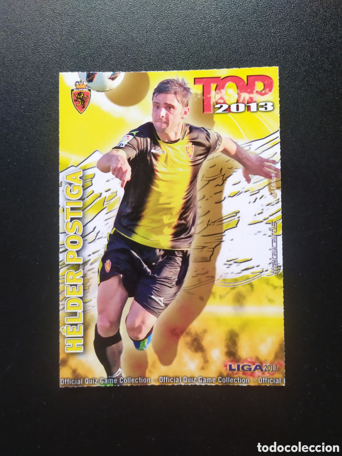 Cromos de F&uacute;tbol: Mundicromo fichas Liga 2012 2013 12 13 Helder Postiga top dorado mate n&deg; 635 Real Zaragoza