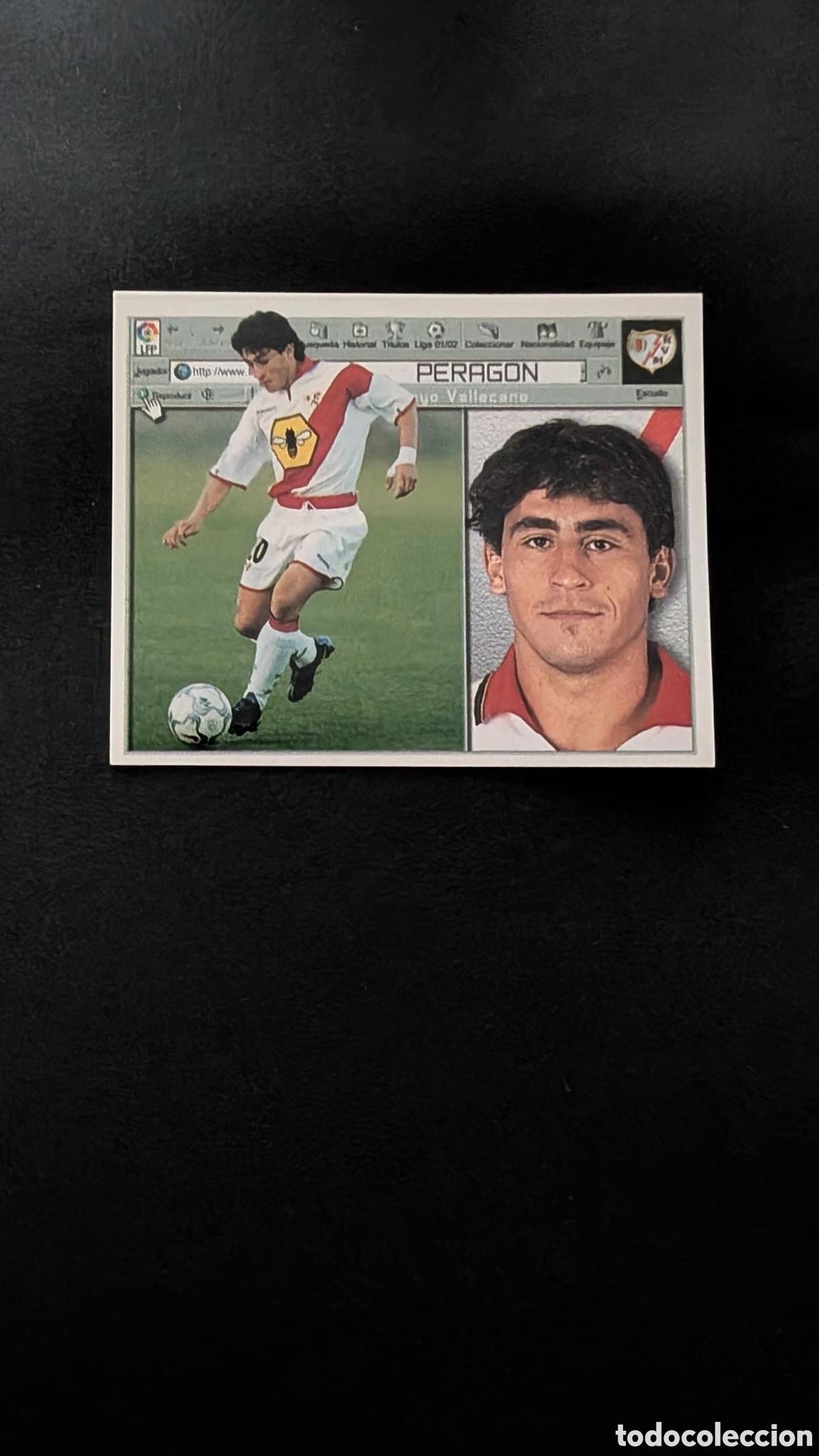 Cromos de F&uacute;tbol: PERAGON RAYO VALLECANO COLOCA LIGA ESTE 2001/02 01 02 NUNCA PEGADO SIN PEGAR