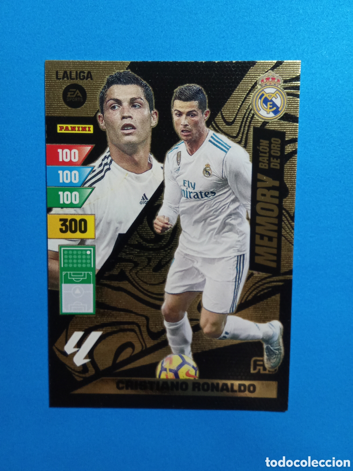 Cromos de F&uacute;tbol: MEMORY BALON ORO CRISTIANO RONALDO REAL MADRID ADRENALYN 23-24