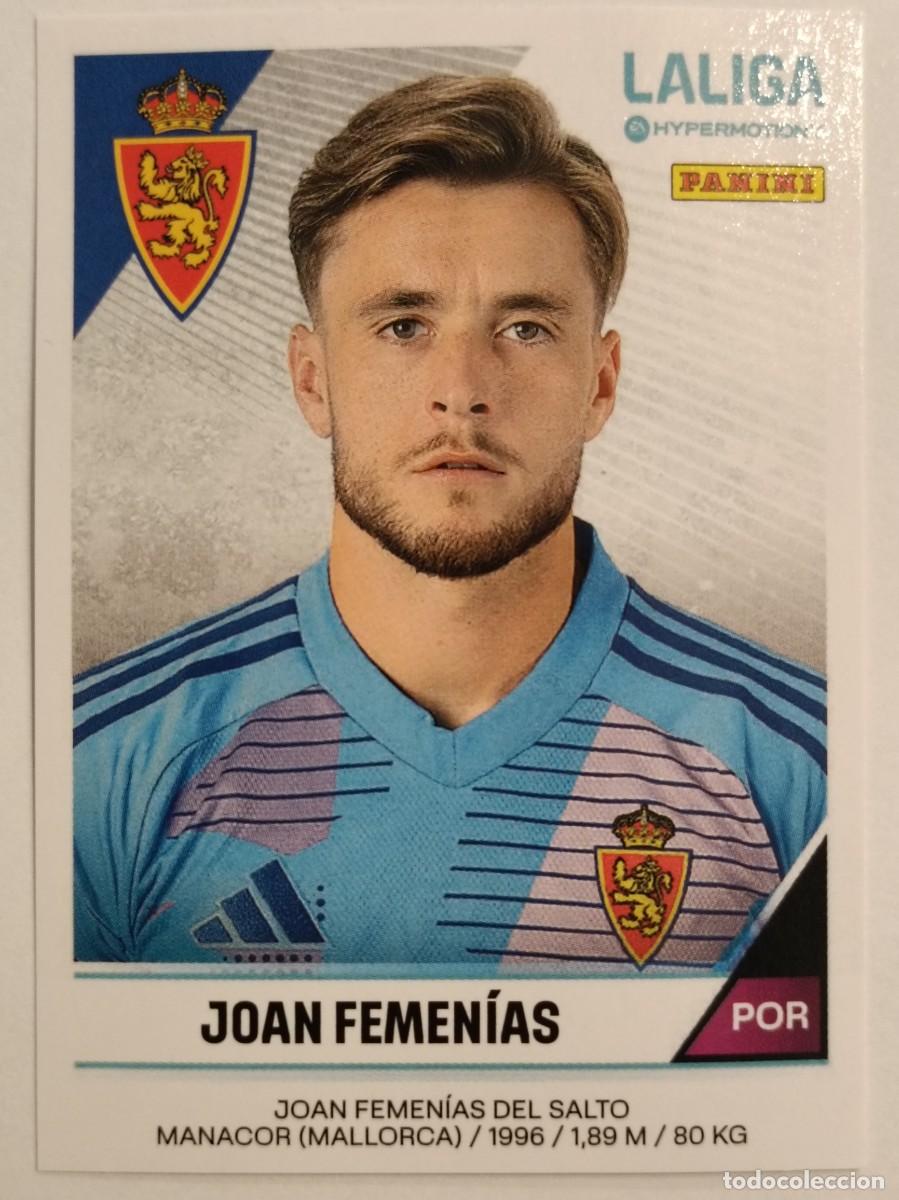 Cromos de F&uacute;tbol: #404 JOAN FEMENIAS REAL ZARAGOZA LIGA HYPERMOTION 24/25 PANINI